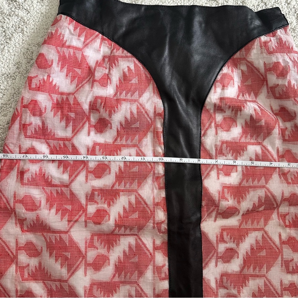 Red and Black Patterned Skirt